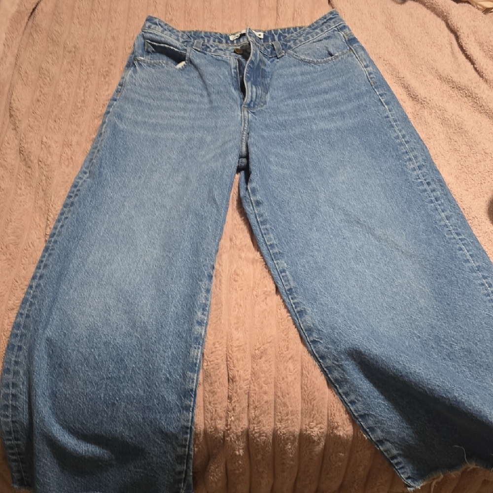 Zara Women's Boyfriend Jeans in Blue